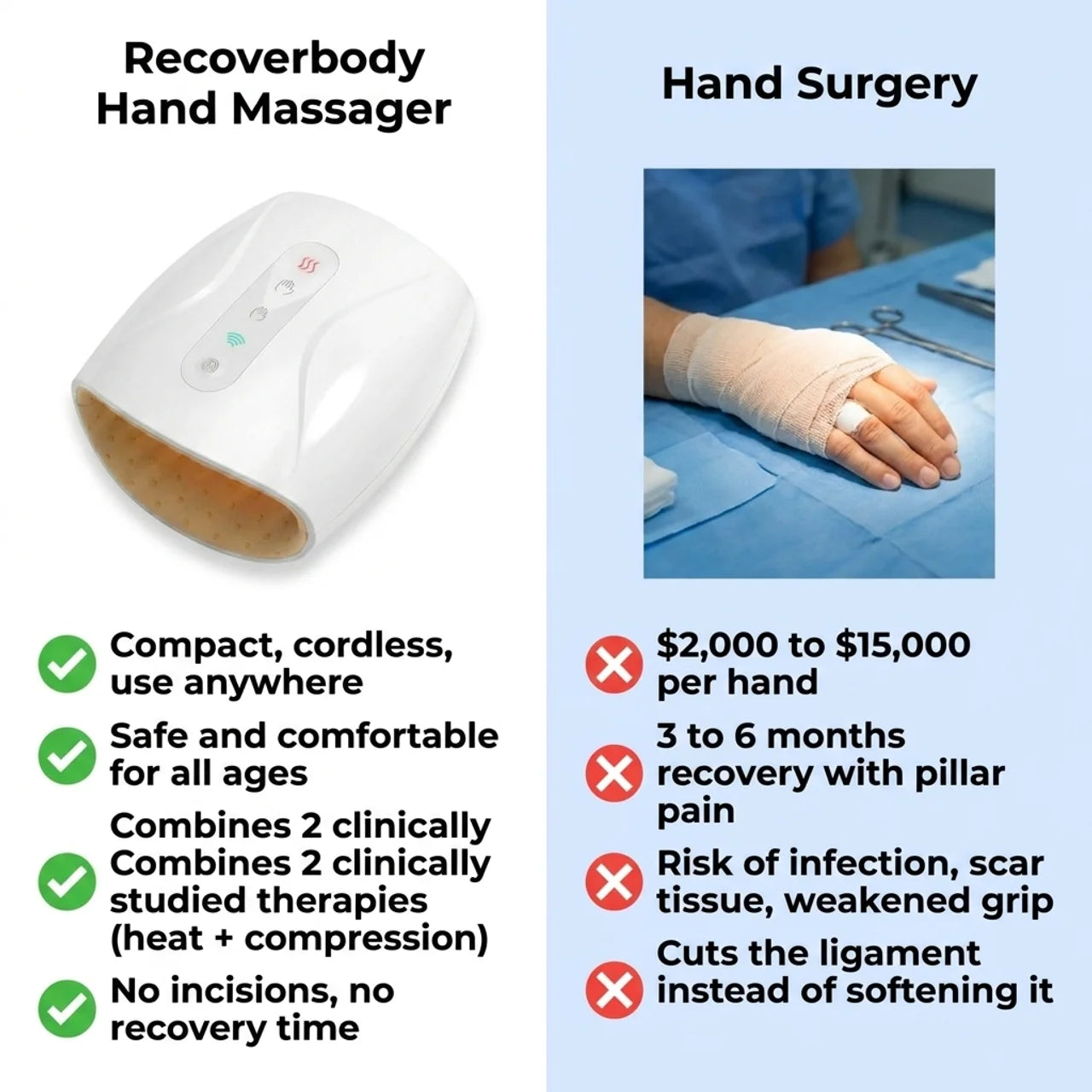 Recoverbody Dual Decompression Hand Massager